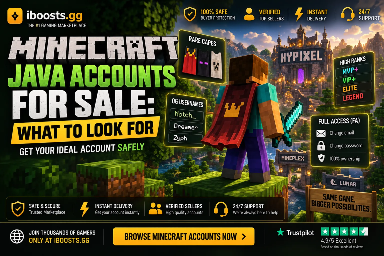 Minecraft Java Accounts for Sale: What to Look For