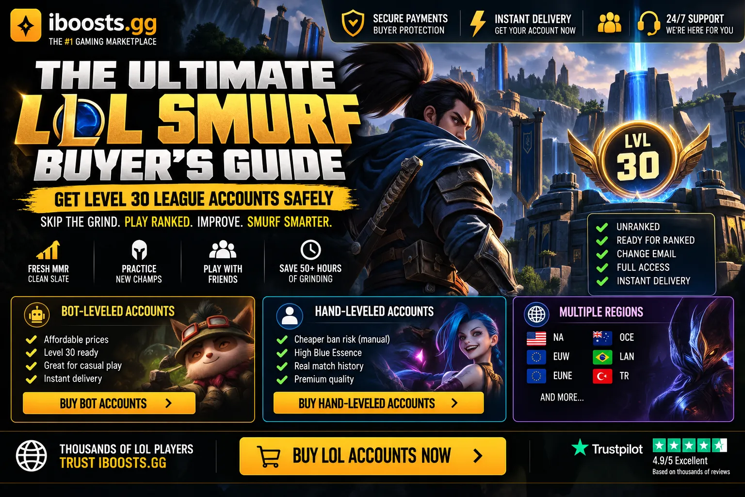 The Ultimate LoL Smurf Buyer's Guide: How to Get Level 30 League Accounts Safely