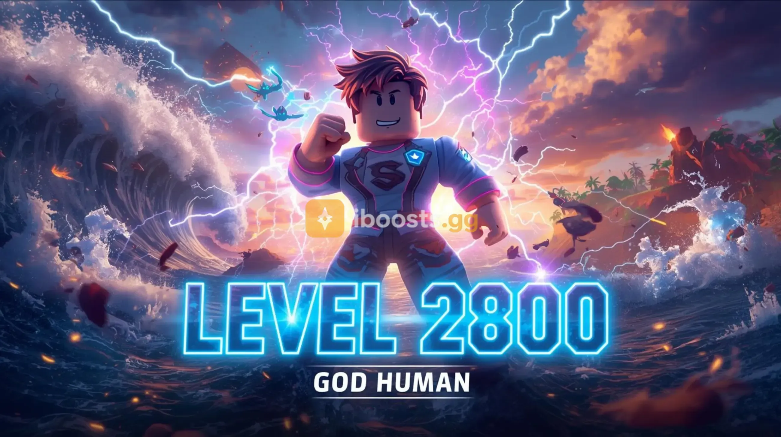 BLOX FRUIT 2800 MAX LEVEL ✨ GOD Human ✅ Random Swords 🍓 Random Fruits 💫 INSTANT DELIVERY ⚡ Unverified Mail 🔗