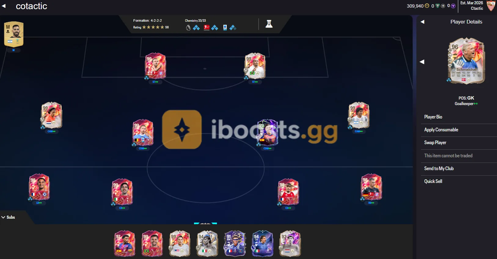 [PS4/5] 99 Ronaldo, 99 Cruyff, 99 Maradona, 99 Dijk, 99 De Bruyne, 99 Kane, 99 Zubimendi, 99 Tonali and more. 300k coins