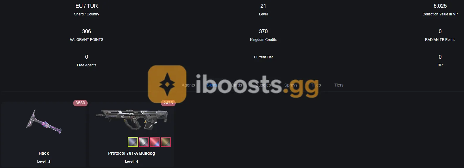 ๐ EU/TR Account โข 2 Skins โข โ๏ธ Hack Knife โข ๐๏ธ Protocol 781-A Bulldog โข ๐ง Mail Changeable โข ๐ Instant Delivery - Image 1
