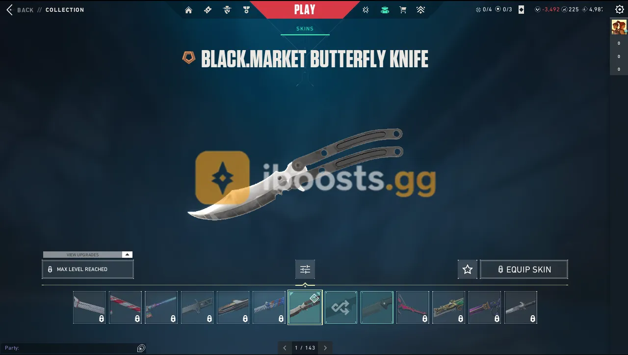 ๐ EU Account โข 34 Skins โข โ๏ธ Black.Market Butterfly Knife โข ๐๏ธ Neptune Vandal โข ๐๏ธ Oni Vandal โข ๐๏ธ Black.Market Classic โข ๐๏ธ Neptune Guardian โข ๐๏ธ Oni Phantom โข ๐ Peak Platinum 1 โข ๐ง Mail Changeable โข ๐ Instant Delivery - Image 1