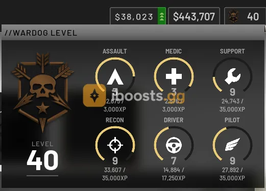 WARDOGS ACCOUNT LVL 41✅ STEAM ✅