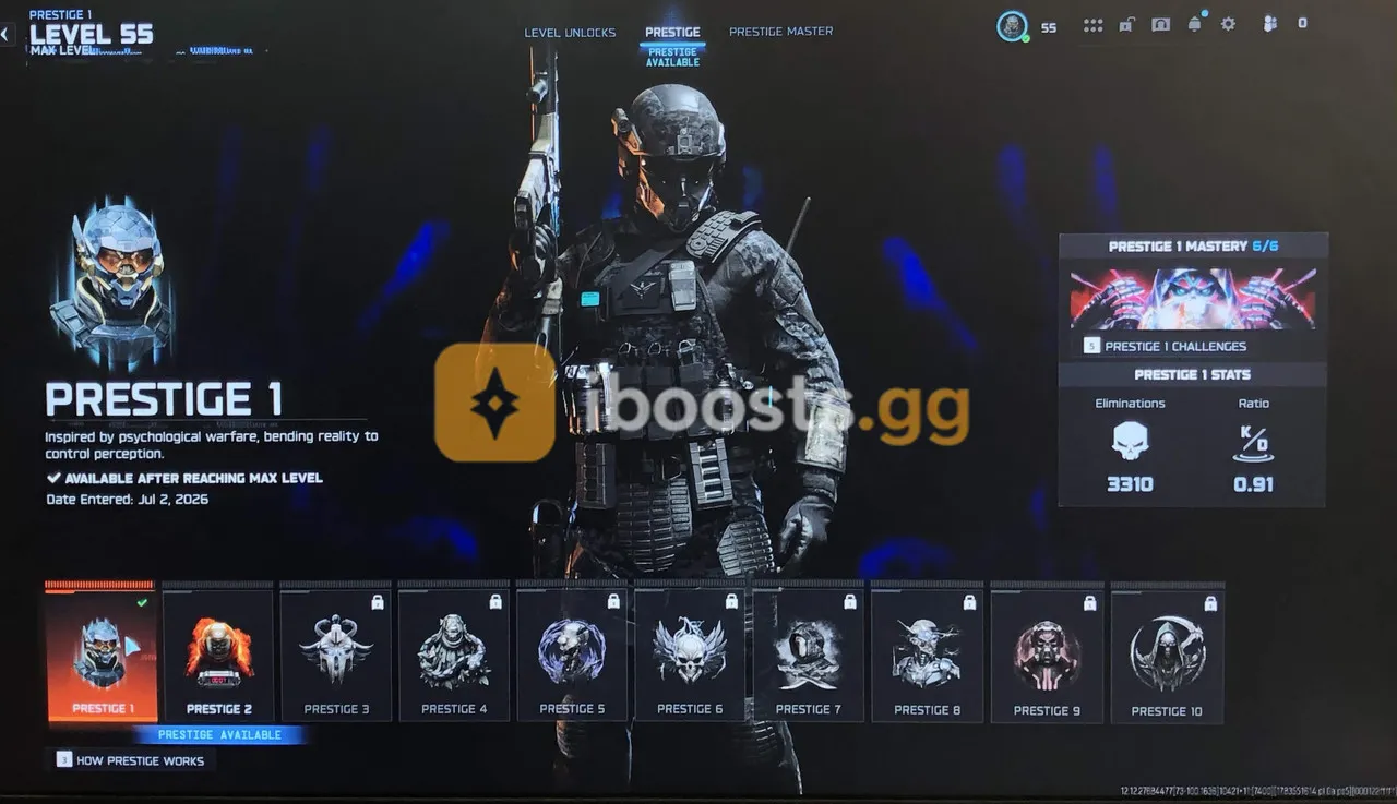 🔥 Black Ops 7 / Warzone | 30x Singularity 💎 Level 55 🎯 Prestige 1 Ready ✨ 500+ Camos ⚡ 21 Operators 🧿 Full Access 🔐【PC / PS / Xbox】[✅ INSTANT ✅]